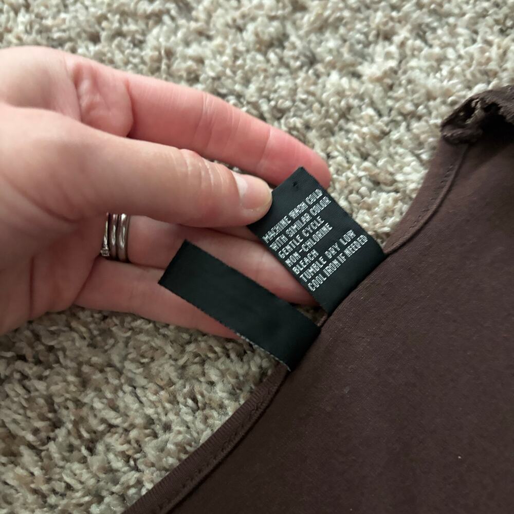 Y2K Brown Wrap Top Lace Balletcore Soft Girl Cropped L Ballerina Jason Maxwell - Picture 10 of 12